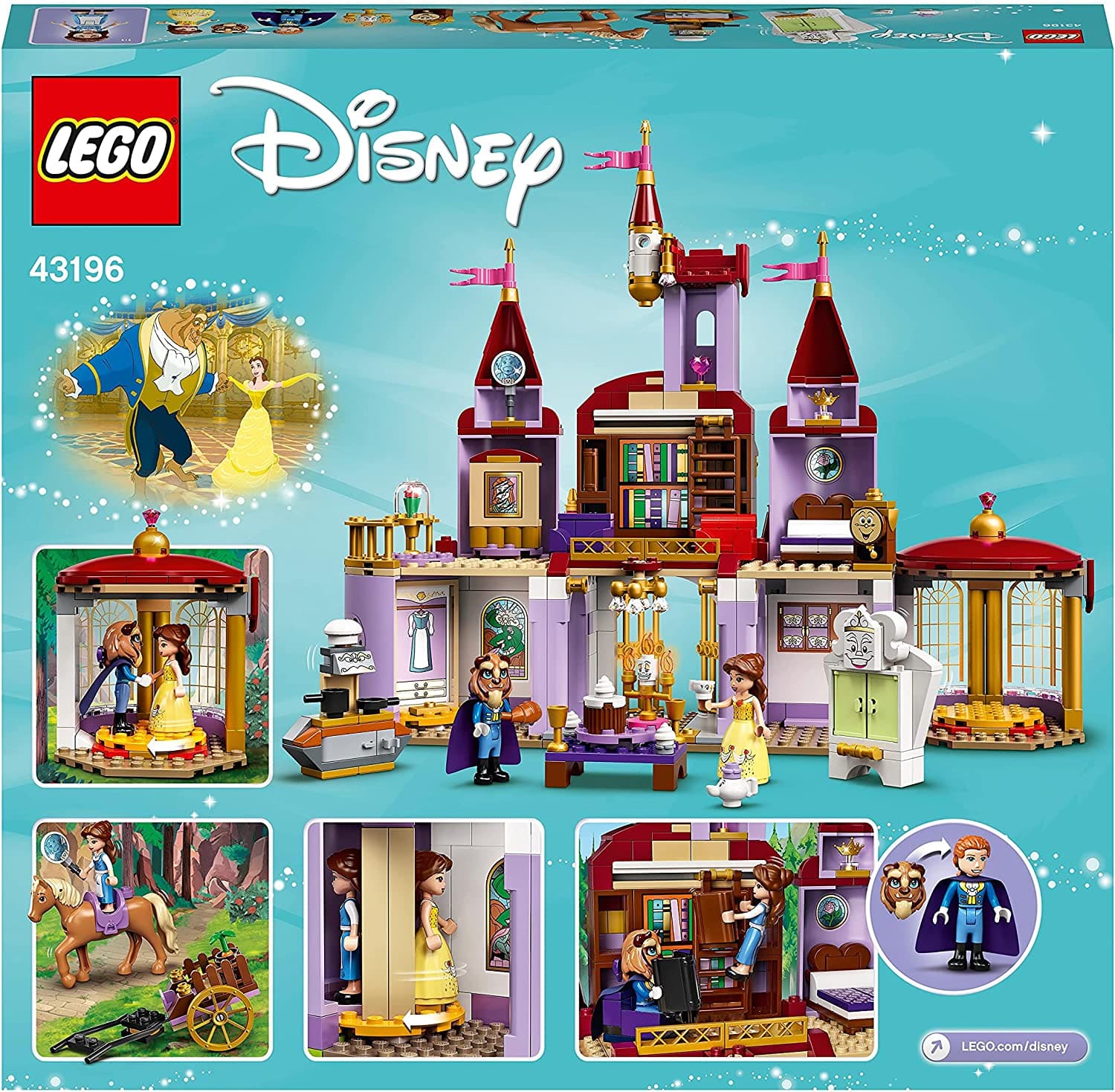 Lego 43196 - Disney Princess - Castello di Belle e della Bestia Eta' 6+ -  Oggetti Fantastici