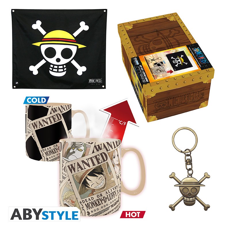 One Piece Premium Box Gift Set - Tazza magica bandiera e portachiavi  Abystyle - Oggetti Fantastici