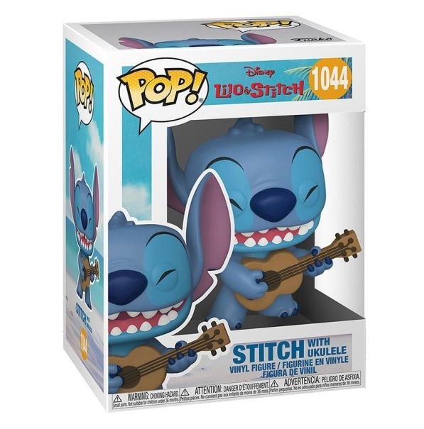 Funko Pop! Disney - Lilo e Stitch #1044 STITCH con UKULELE con PROTECTOR  BOX Figure in Vinile 9cm