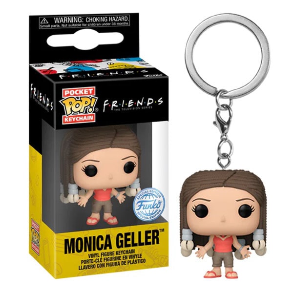 Funko Pocket Pop! Keychain - Friends Serie TV - Monica with Braids  portachiavi 4cm - Oggetti Fantastici