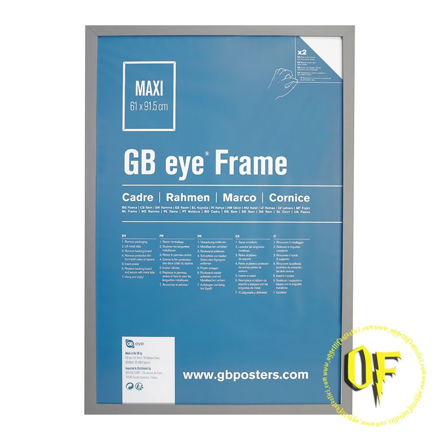 GB Eye LTD, Cornice per maxi-poster, 61 x 91,5 cm, Argento (silber) :  : Casa e cucina