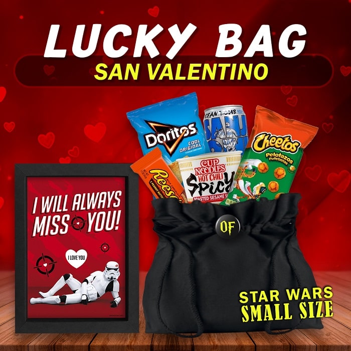 Lucky Bag Small San Valentino da 25 Euro tema Star Wars - Dolci esclusivi +  Quadretto - Oggetti Fantastici