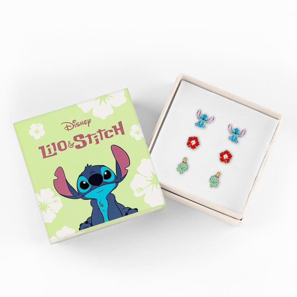 Disney Stitch - set 3 paia orecchini a perno - Peershardy